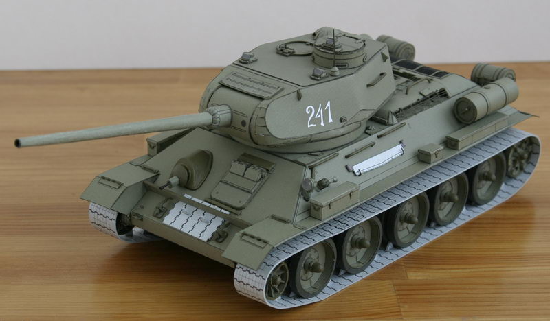 Чертеж танка т-34-85 из бумаги
