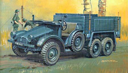немецкий грузовой автомобиль Krupp Protze L2H 143 Kfz.70